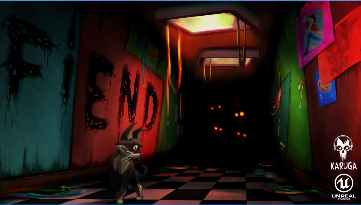 FIEND — hallway concept art